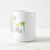 hallo zomerzonneschijn en palmbomen koffiemok (Voorkant links)