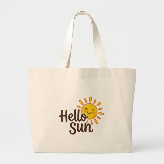 Hallo Zon Grote Tote Bag (Voorkant)