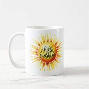 Hallo · zon, koffie mok, ochtendkoffie, mok