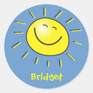 hallo zon ronde sticker