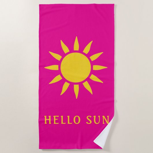 Hallo Zon Strandlaken (Voorkant)