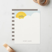 hallo Zonnebakkerij - houtskool Notitiekaartje (Voorkant / Achterkant in situ)