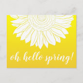 hallo zonnebloem briefkaart (Voorkant)