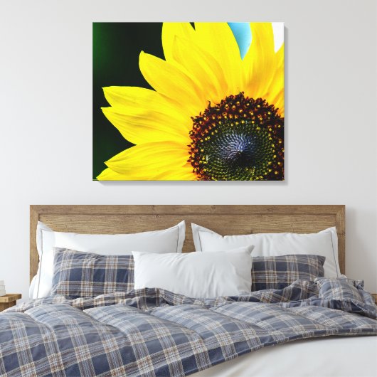 hallo Zonnebloem Canvas Afdruk (Insitu (Slaapkamer))