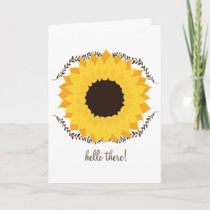 hallo zonnebloem kaart