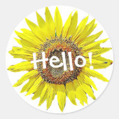 Hallo Zonnebloem Stickers (Voorkant)