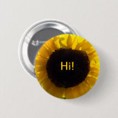 Hallo Zonnebloem Sunshine Ronde Button 5,7 Cm (Voorkant /achterkant)