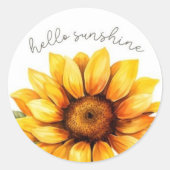 Hallo Zonnebloem "Sunshine" Stickers (Voorkant)
