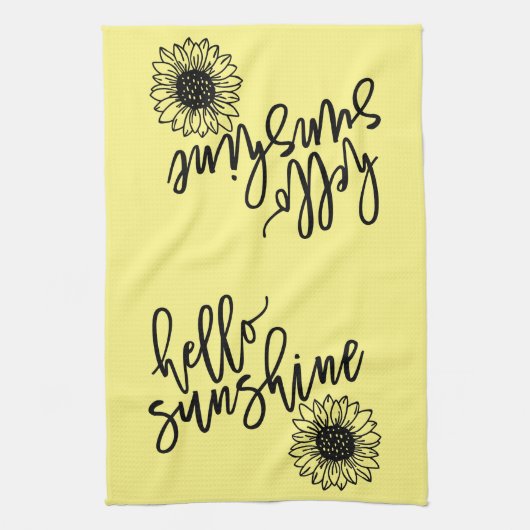 hallo Zonnebloem Theedoek (Verticaal)
