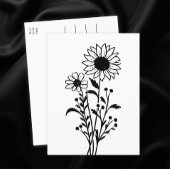 Hallo Zonnebloemen Land Bloemen Denken aan U, Briefkaart