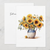 Hallo Zonnebloemen ~ plat Wenskaart (Voorkant / Achterkant)