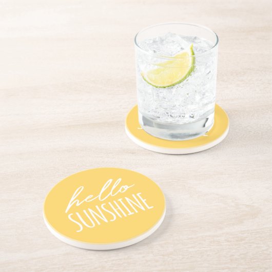 hallo Zonnegeel Onderzetter (Zijkant)