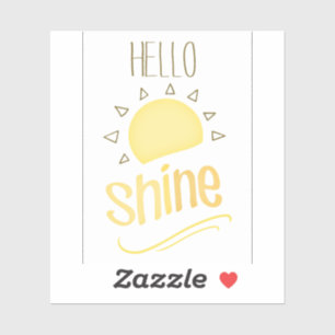 hallo zonnekleefstof sticker