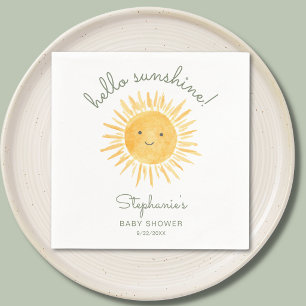 Hallo Zonneschijn Baby Shower Servet