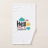 hallo zonneschijn bad handdoek (Handdoek)