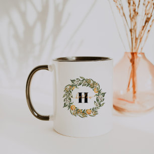 Hallo Zonneschijn Citrus Monogram Koffiemok Mok