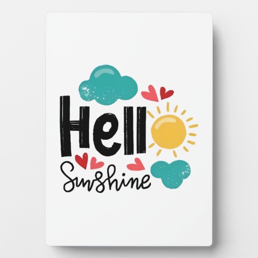 hallo zonneschijn fotoplaat (voorkant)