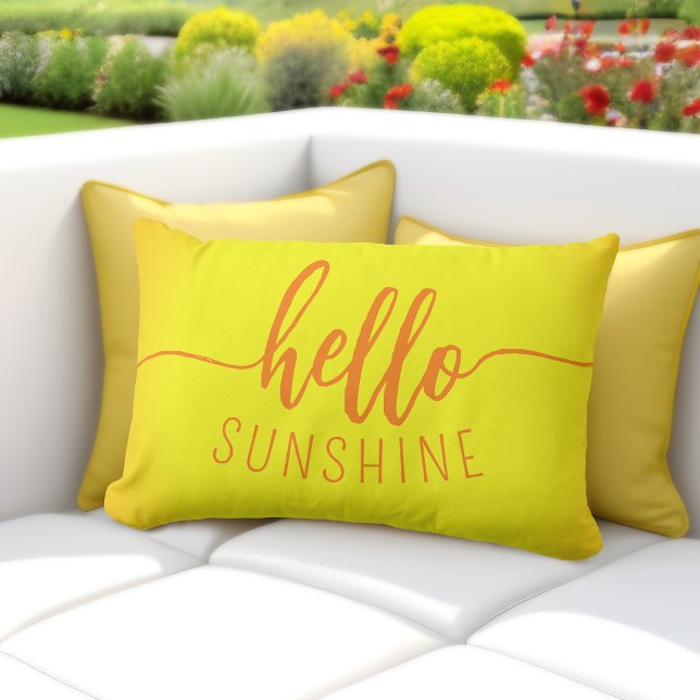 Hallo Zonneschijn Gele Outdoor Lumbale Kussens (Hello Sunshine Pillow: Brighten Up Your Outdoor Space! ☀️🌼)