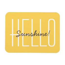 Hallo Zonneschijn Gele Typografie Citaat Magneet