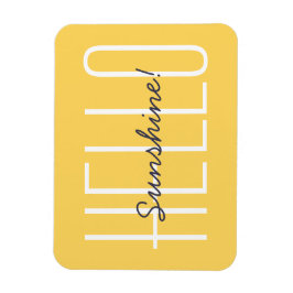 Hallo Zonneschijn Gele Typografie Citaat Magneet