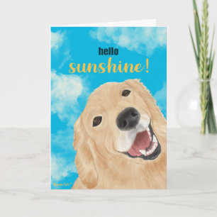 Hallo Zonneschijn Goud Retriever Hond Kaart