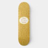 Hallo Zonneschijn Gouden Gele Bloem Persoonlijk Skateboard (Voorkant)