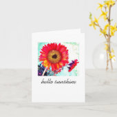 hallo zonneschijn kaart (Gele Bloem)