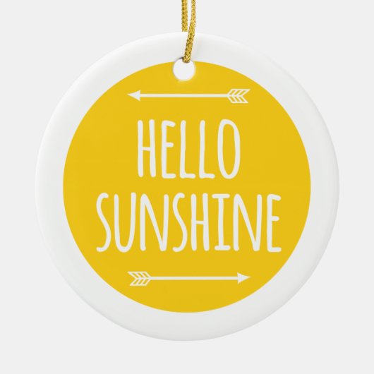 hallo zonneschijn keramisch ornament (Voorkant)