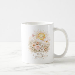 Hallo Zonneschijn Ontwerp – Mooie Zon en Bloemen Koffiemok