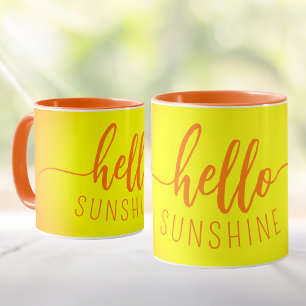 Hallo Zonneschijn Oranje en Gele Mok