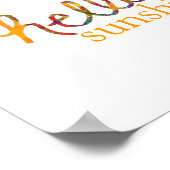 hallo zonneschijn poster met vlinderfotokunst (Hoek)