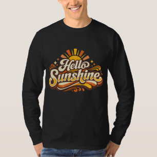 Hallo Zonneschijn Retro Zomer Vibes T-shirt