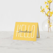 Hallo Zonneschijn Schattig Gelukkig Geel Typografi