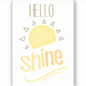 hallo zonneschijn sticker (Voorkant)