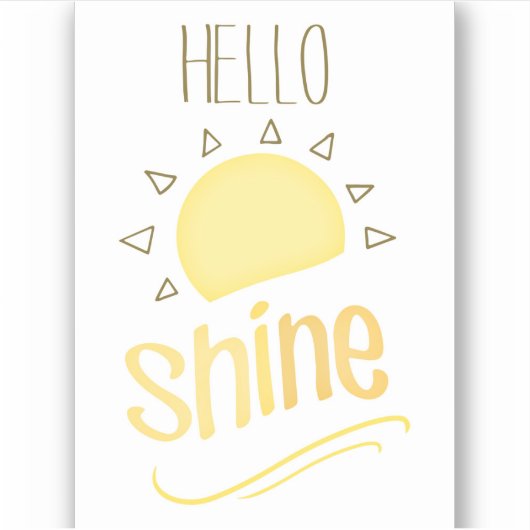 hallo zonneschijn sticker (Voorkant)