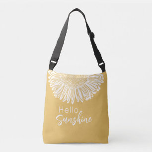 Hallo Zonneschijn Zonnebloem Illustratie – Opgewek Crossbody Tas