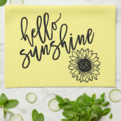 Hallo Zonneschijn Zonnebloem Theedoek (Gevouwen)