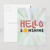 Hallo Zonneschijn, Zonnestralen, Zomervibes Briefkaart (Voorkant / Achterkant)