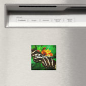 "Hallo zonneschijn" zwarte en witte vlinderfoto Magneet (Insitu (Vaatwasser))