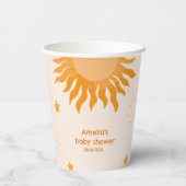Hallo zonnestraal boho waterverf Sun Baby shower Papieren Bekers (Achterkant)