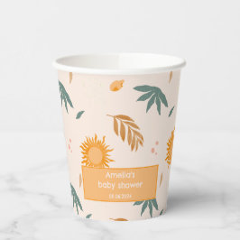 Hallo zonnestraal boho waterverf Sun Baby shower Papieren Bekers