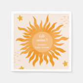 Hallo zonnestraal boho waterverf Sun Baby shower Servet (Voorkant)