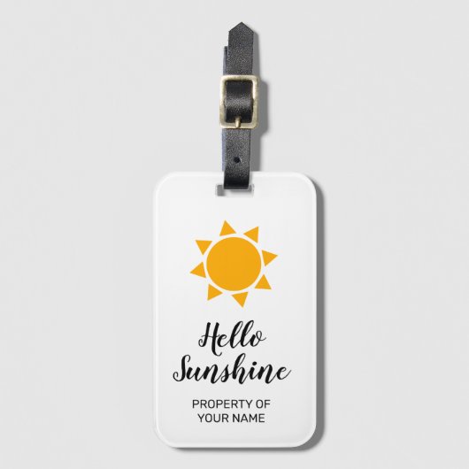 hallo Zonnevrije zomervakantie, aangepast Bagagelabel (Voorkant (verticaal))