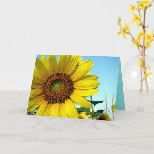 Hallo zonnig kaart (Gele Bloem)