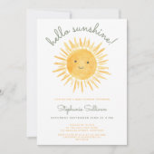 Hallo Zonnige Baby Shower  Kaart (Voorkant)