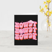 Hallo Zuidwesters Meisje Land Rodeo Roze Koe Kaart (Gele Bloem)