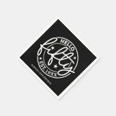 Hallo Zwart 50ste verjaardag Servet (Hoek)