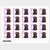 Hallo Zwart Bruin Labrador Retriever Sticker Label (Vel)