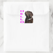 Hallo Zwart Bruin Labrador Retriever Sticker Label (Tas)