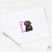 Hallo Zwart Bruin Labrador Retriever Sticker Label (Envelop)